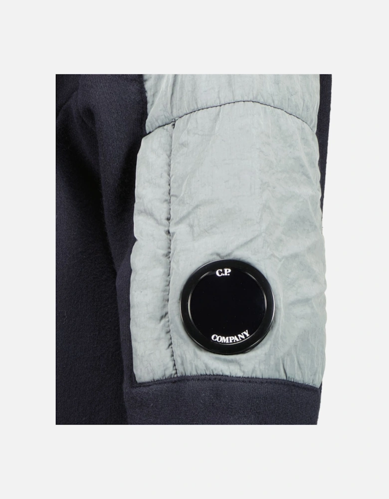 C.P. Junior Zip Up Mixed Hooded Lens Sweatshirt