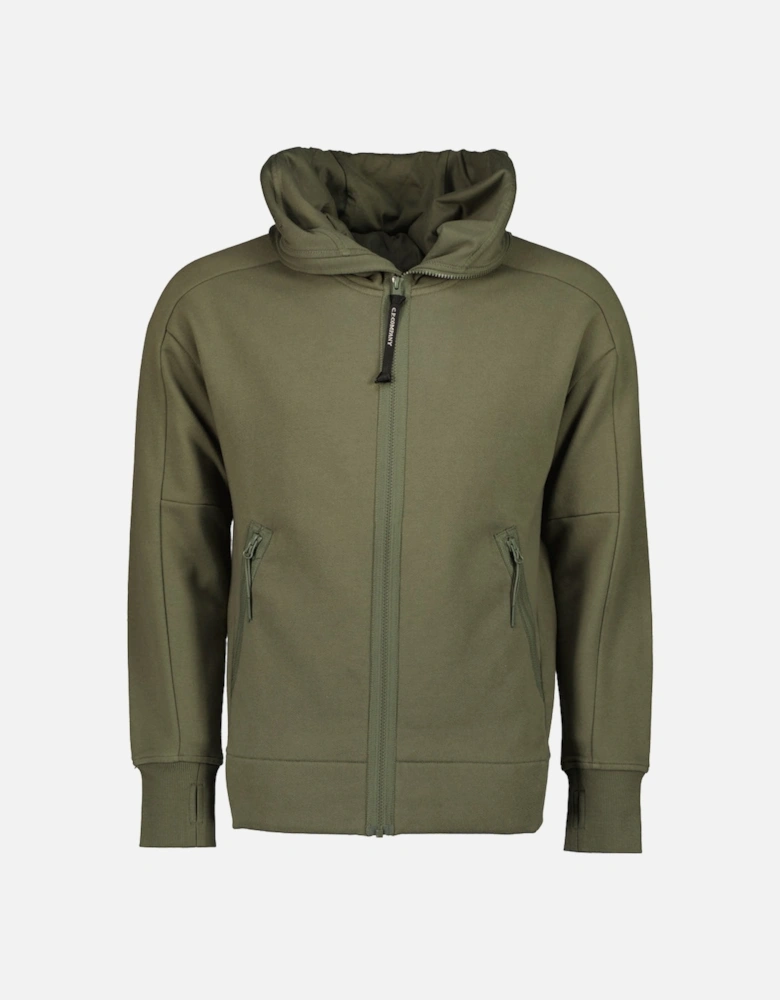 Hooded Explorer Goggle Zip Up Sweatshirt