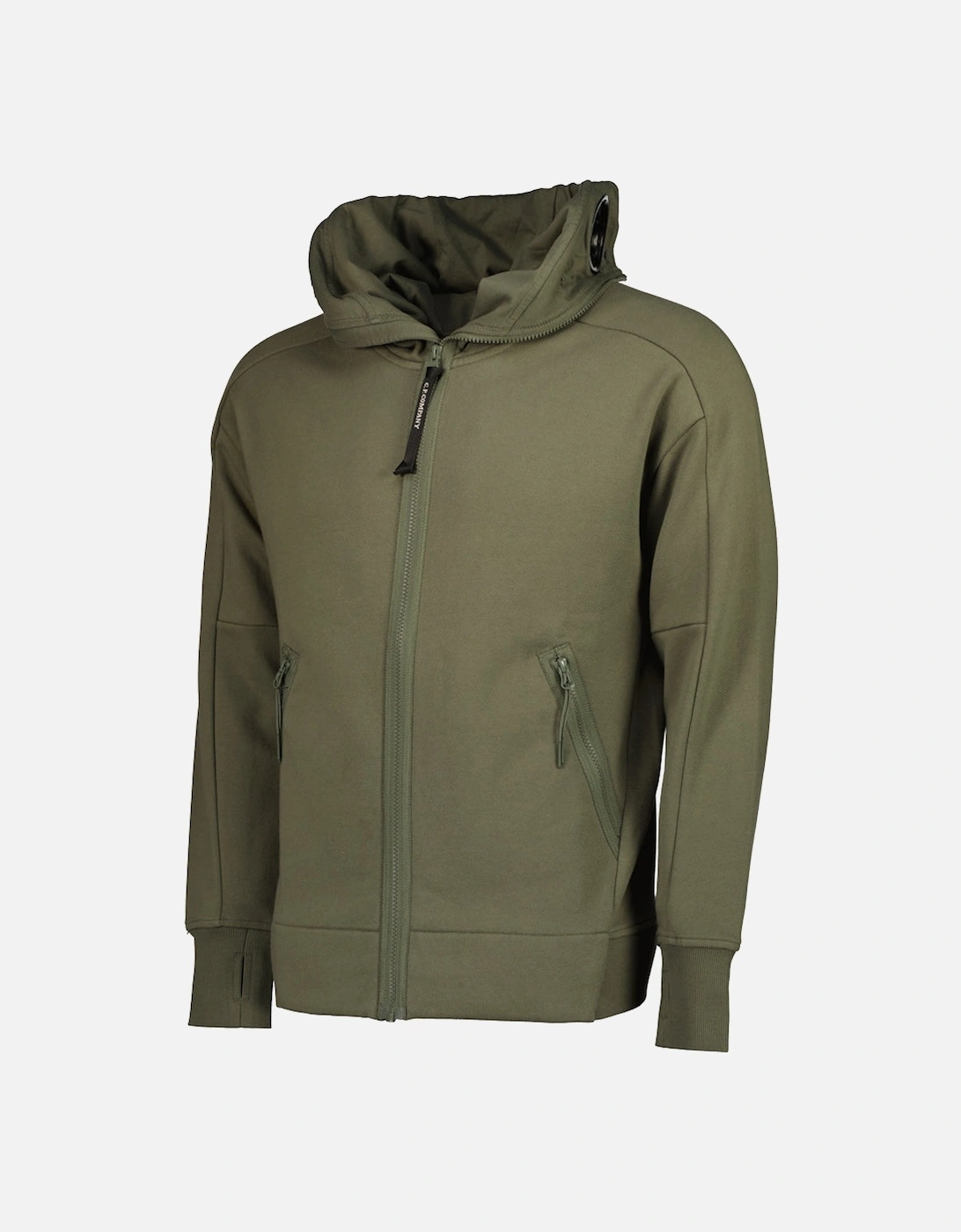 Hooded Explorer Goggle Zip Up Sweatshirt