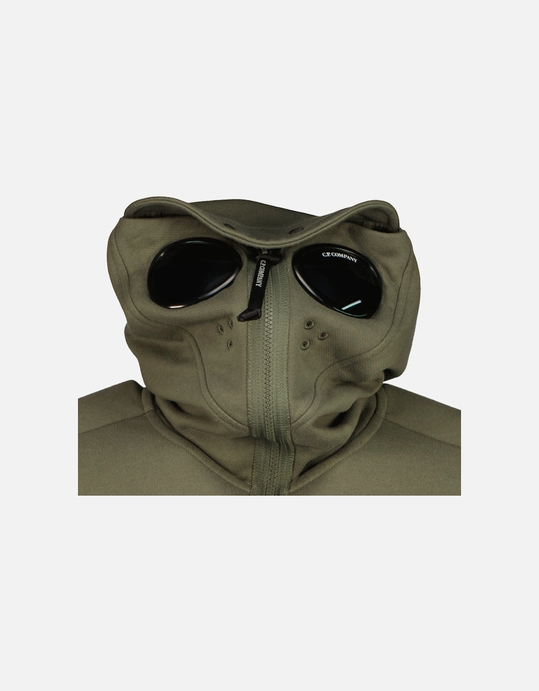 Hooded Explorer Goggle Zip Up Sweatshirt