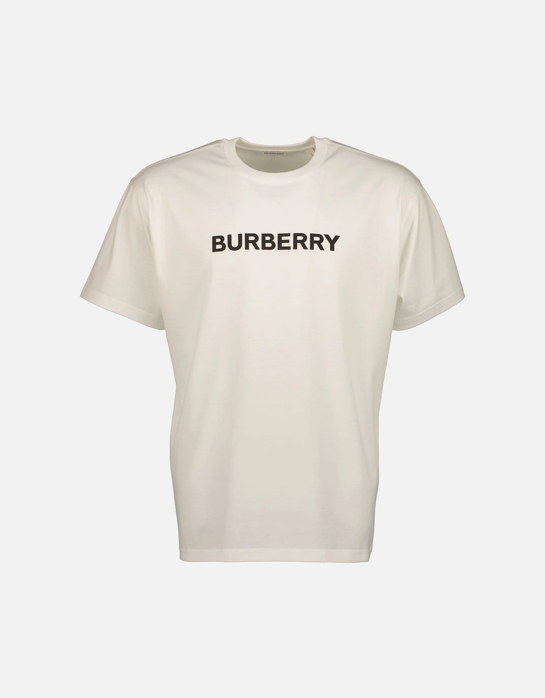 Burberry Men's White Logo Print Oversized T-Shirt  42 Xl