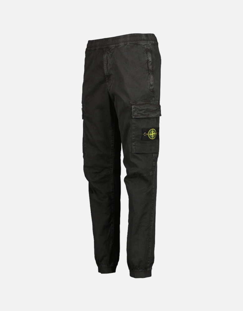 Stretch Cotton 'OLD' Effect Cargo Pants