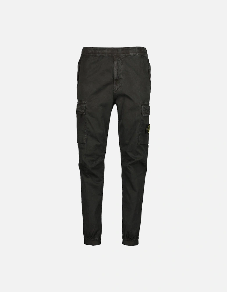 Stretch Cotton 'OLD' Effect Cargo Pants