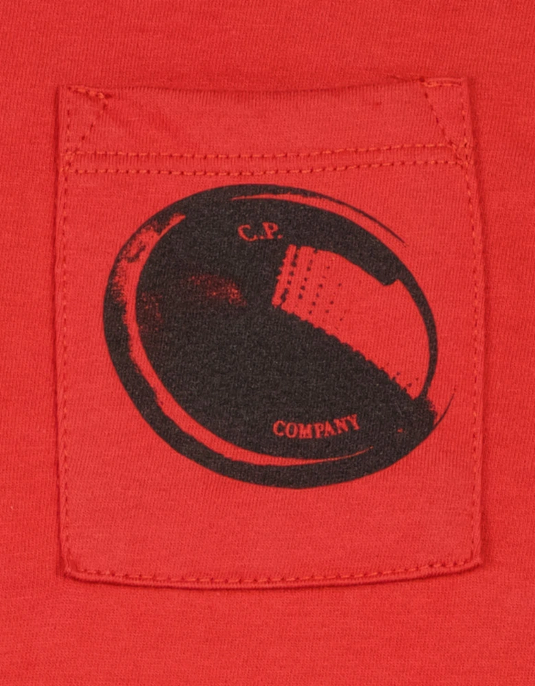 C.P. Junior Long Sleeve Lens Print Pocket T-Shirt