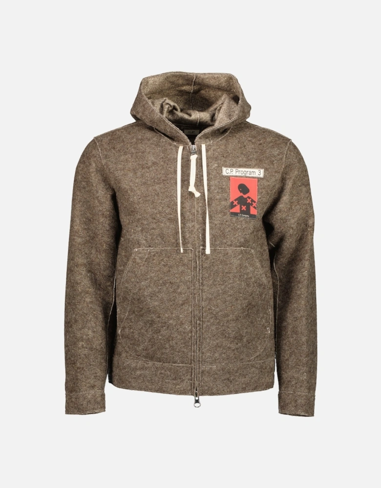 Program_3 Felt Hooded Zipped Overshirt