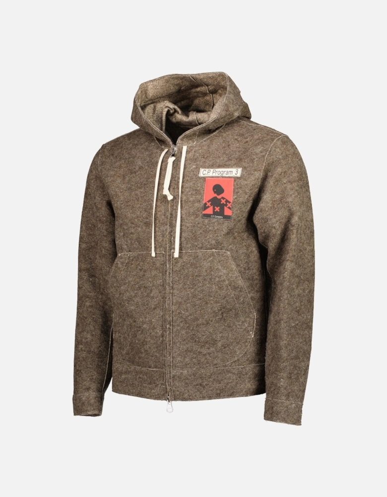 Program_3 Felt Hooded Zipped Overshirt