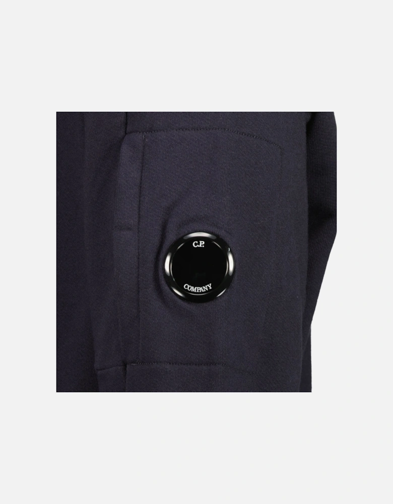 Diagonal Raised Fleece Lens Zip Hoodie