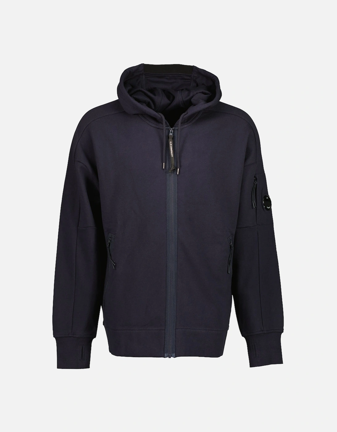 Diagonal Raised Fleece Lens Zip Hoodie, 6 of 5