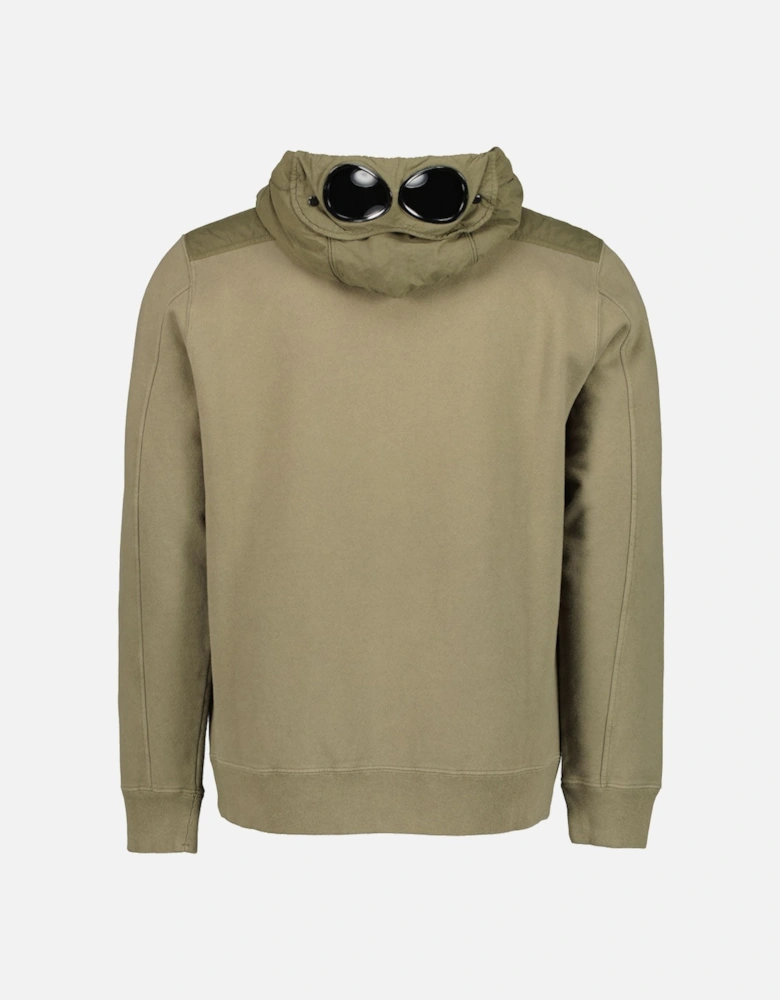 Mixed Goggle Hooded Zip Sweatshirt
