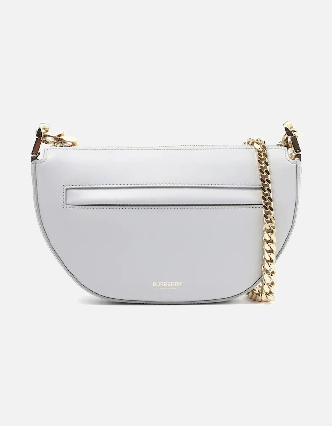 Burberry Women's White Mini Leather Zip Olympia Bag - Size: Uni