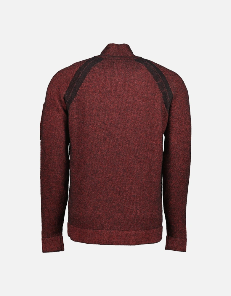 Knitted Lens Zip Cardigan