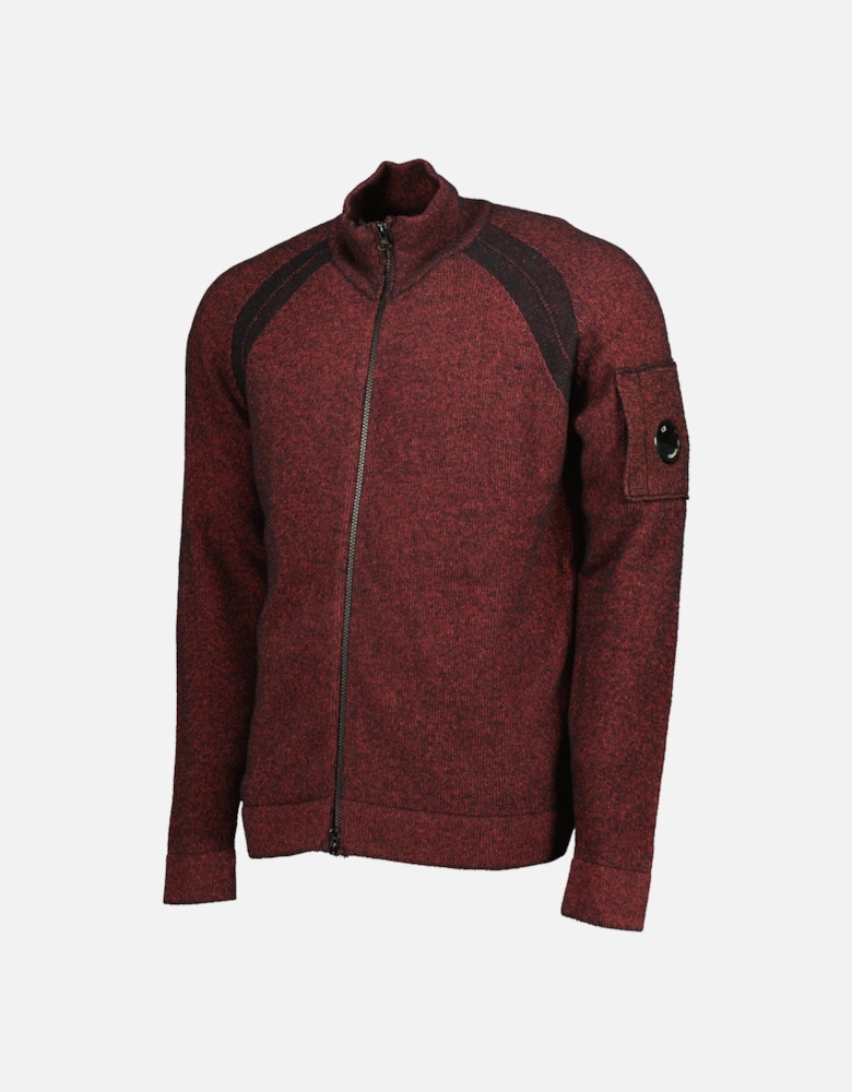 Knitted Lens Zip Cardigan