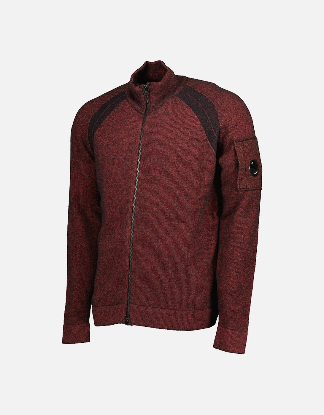 Knitted Lens Zip Cardigan