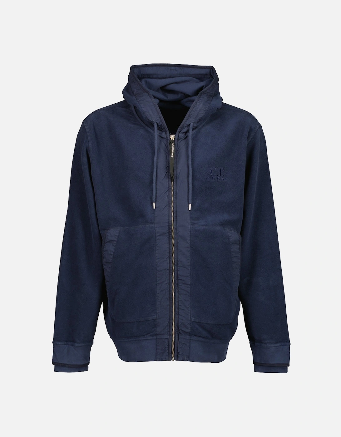 Brushed Fleece Zipped Logo Hoodie, 5 of 4