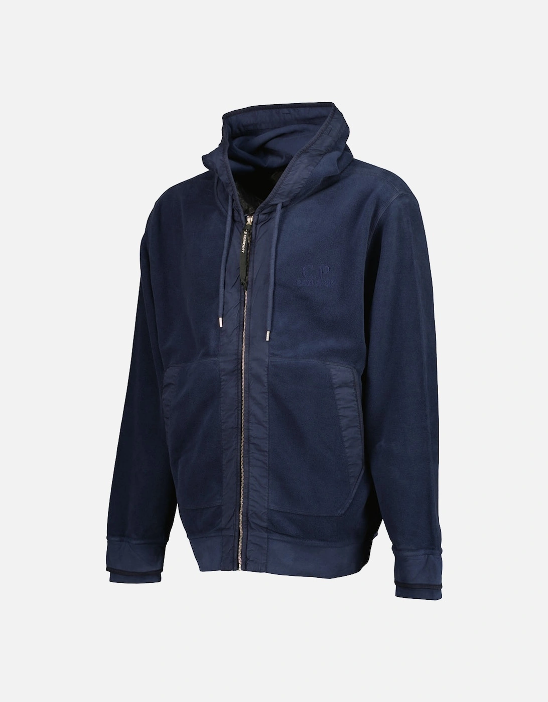 Brushed Fleece Zipped Logo Hoodie