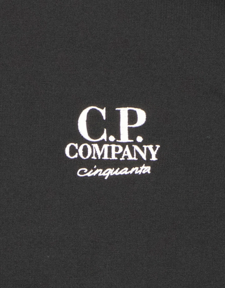 Long Sleeve Embroidered Anniversary Logo T-Shirt