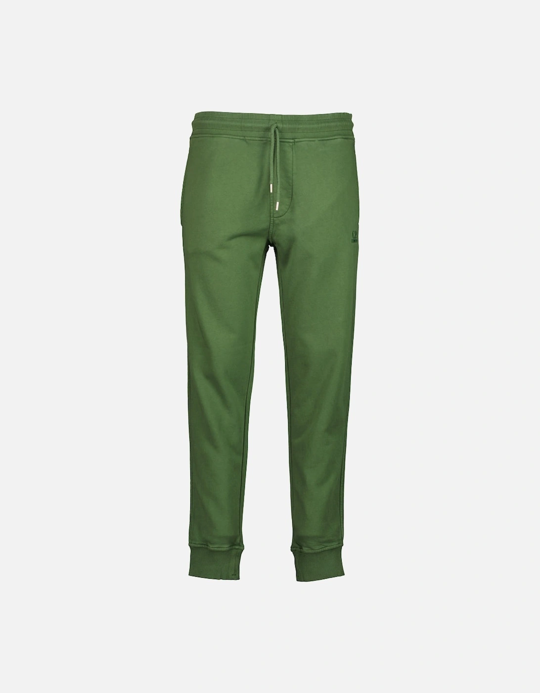 Cp Company Men's Green Diagonal Fleece Resist Dyed Logo Sweat Pant - Size: L