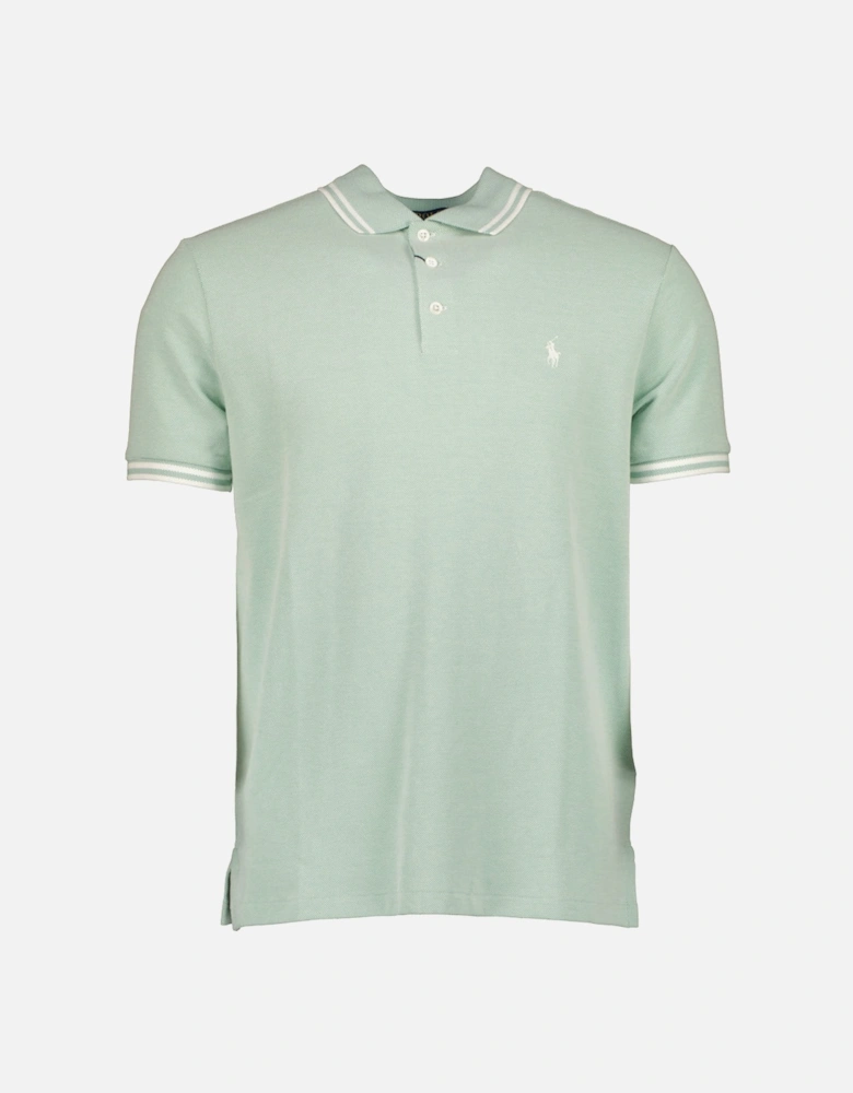Stretch Mesh Logo Polo Shirt