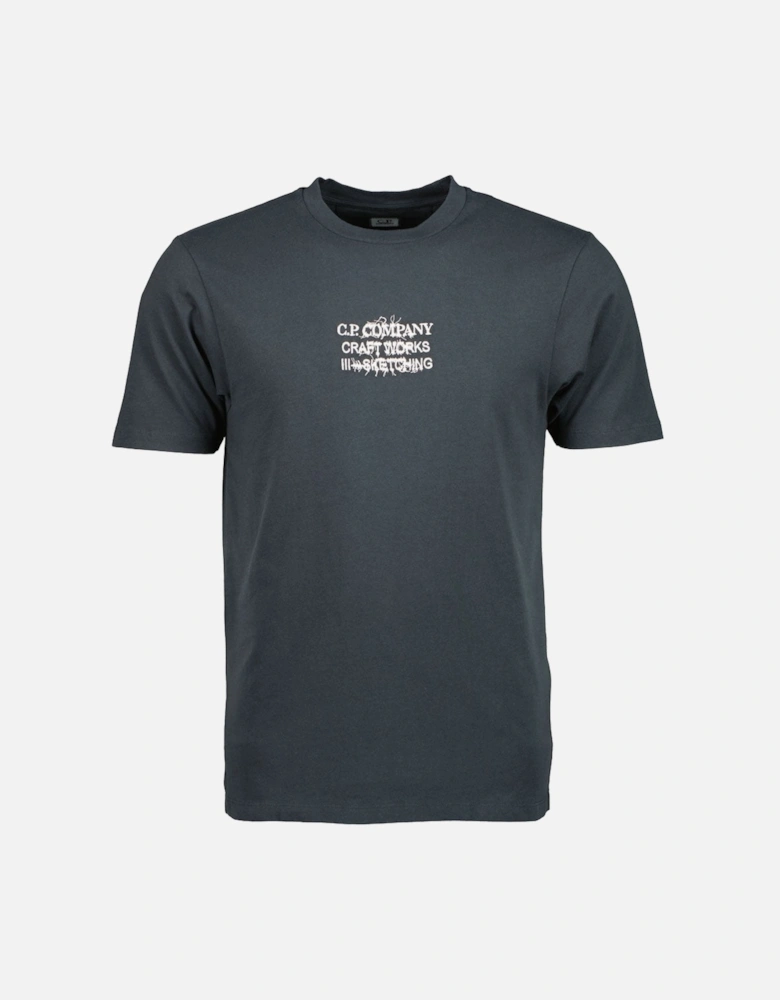 Craftworks Embroidery & Back Graphic T-Shirt