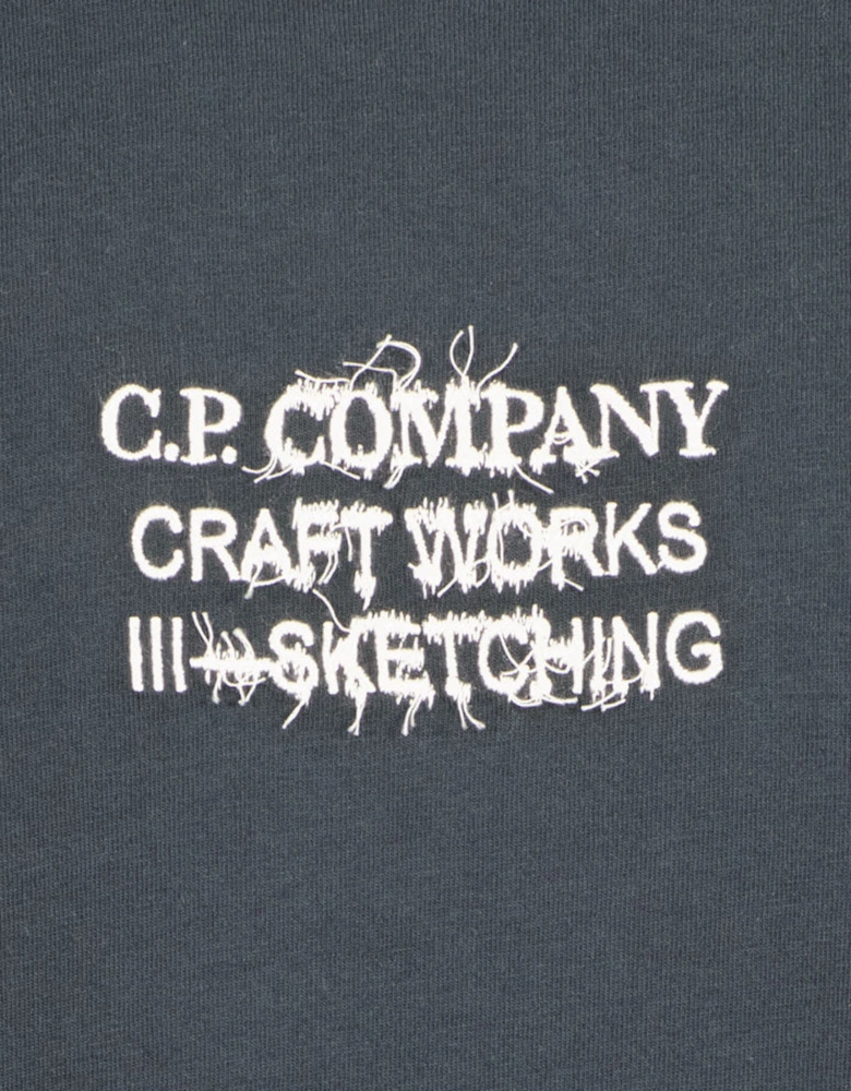 Craftworks Embroidery & Back Graphic T-Shirt