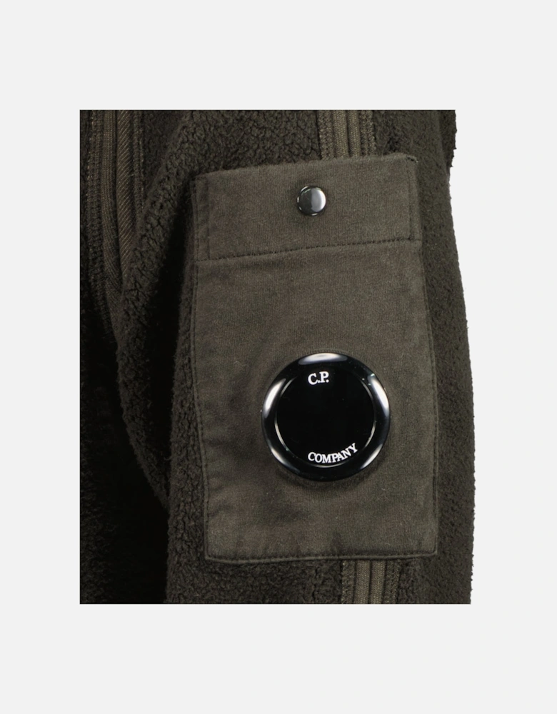 Polar Fleece Zip Up Hooded Lens Sweatshirt