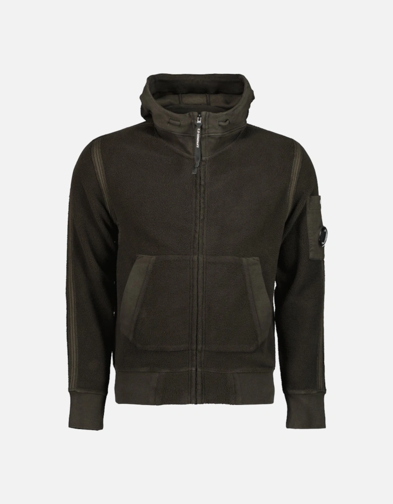 Polar Fleece Zip Up Hooded Lens Sweatshirt