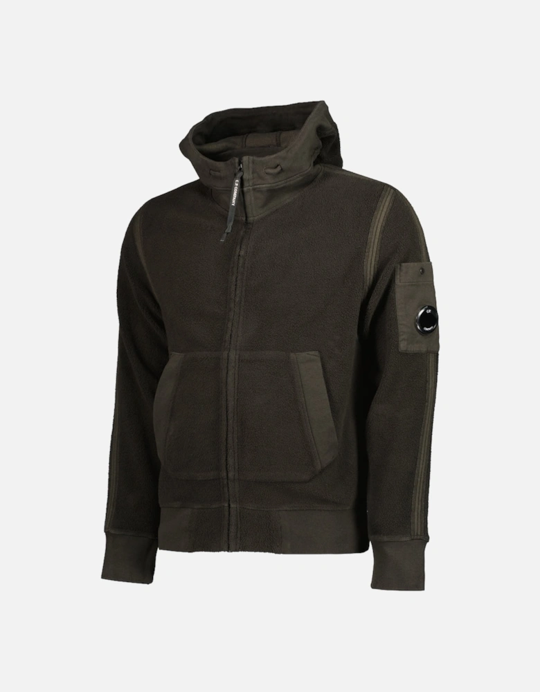 Polar Fleece Zip Up Hooded Lens Sweatshirt