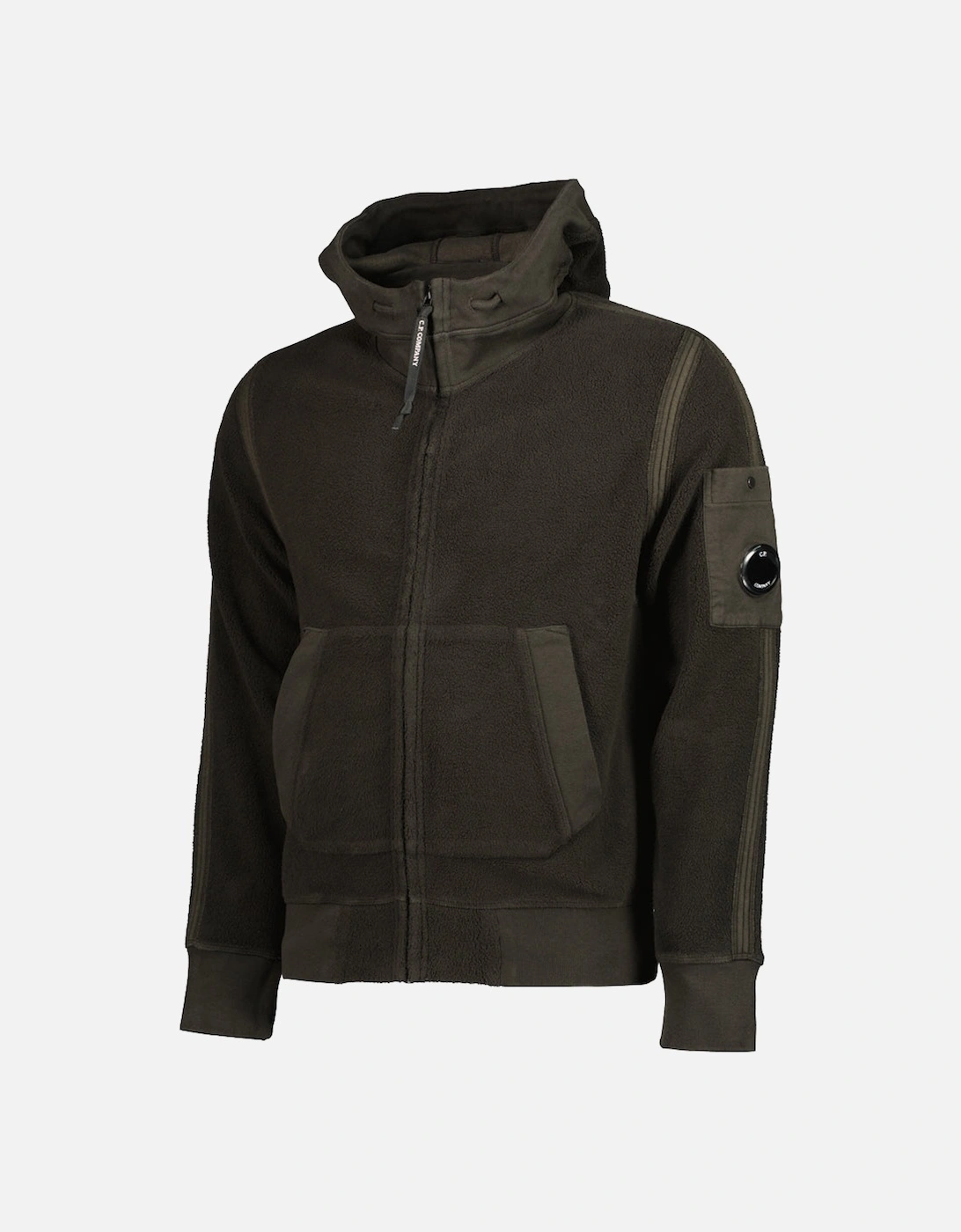 Polar Fleece Zip Up Hooded Lens Sweatshirt