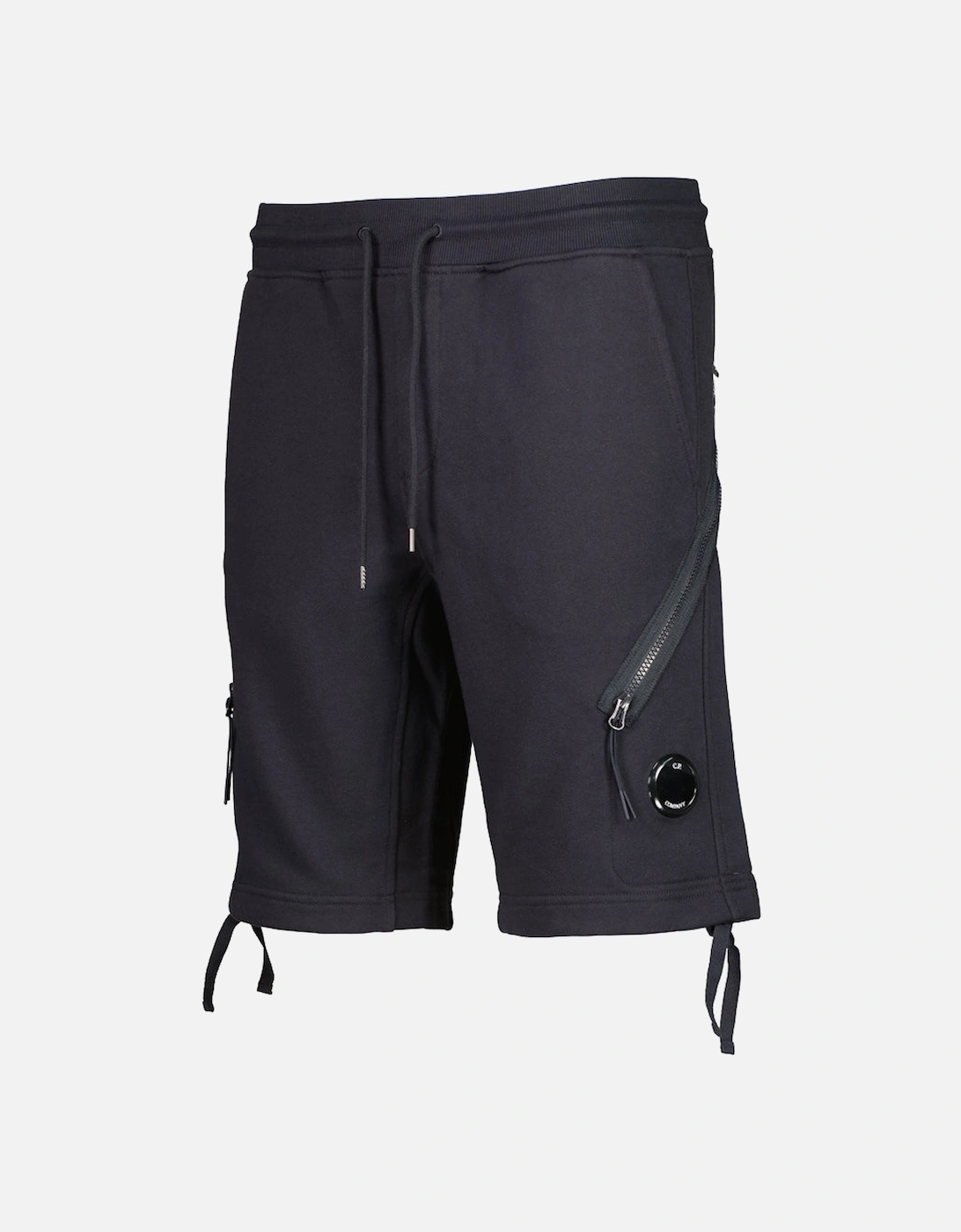 Diagonal Fleece Lens Sweat Shorts