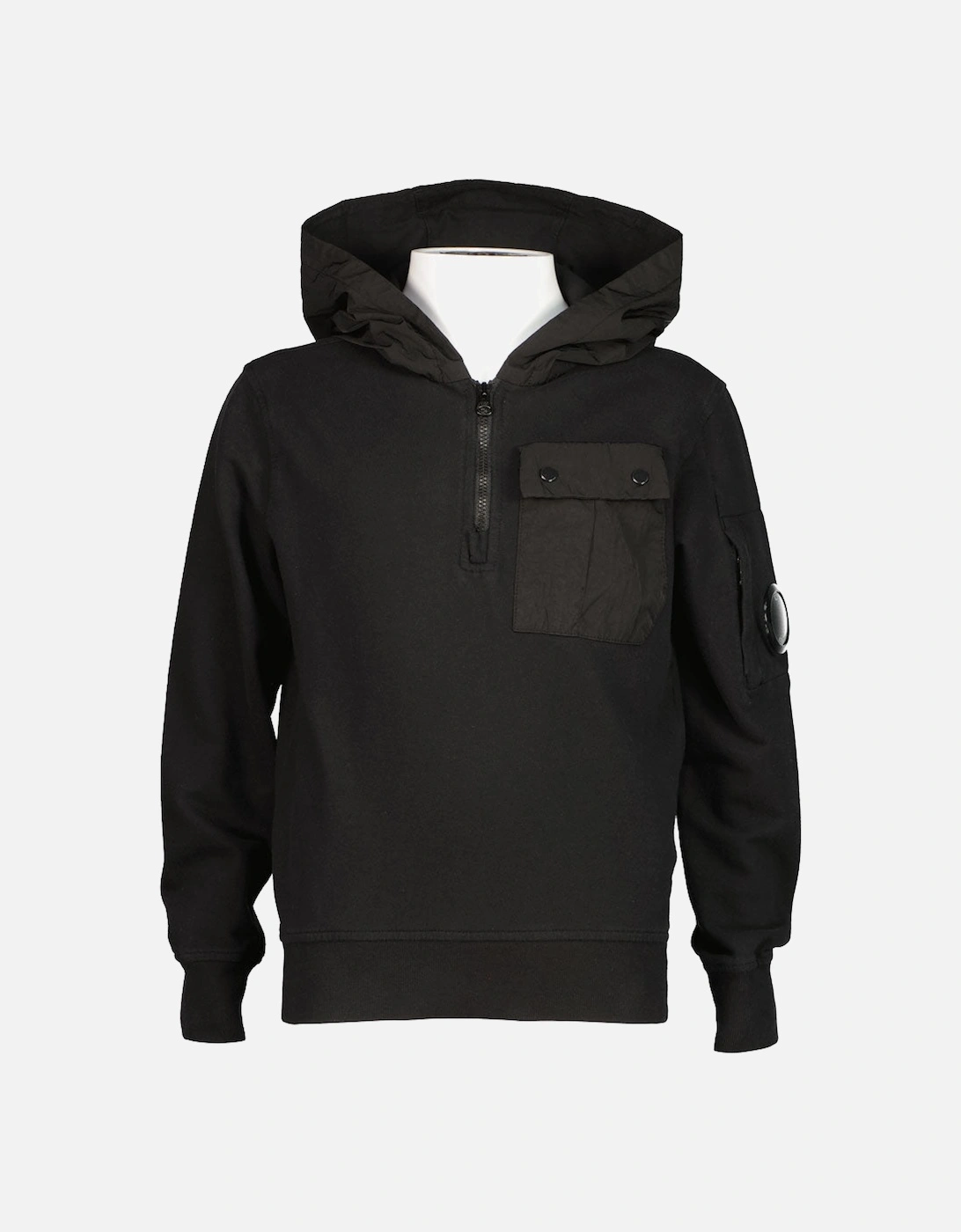 Junior Mixed Quarter Zip Lens Hoodie, 4 of 3