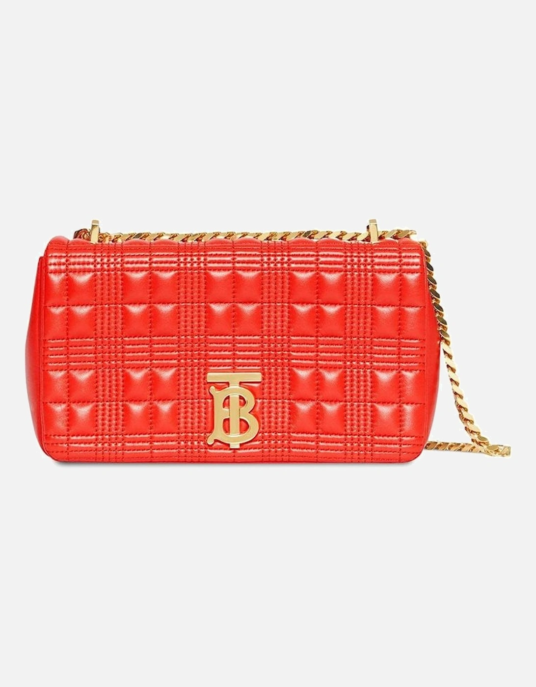 Burberry Women's Red Small Lola Tb Quilted Leather Shoulder Bag - Size: Uni
