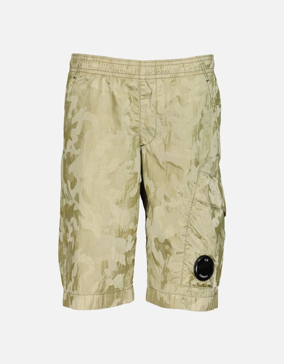 CP Company CP Company Boy's C.P. Junior Reflective Camo Lens Bermudas - Green