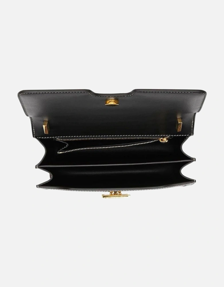 Small TB Canvas & Leather Shoulder Bag