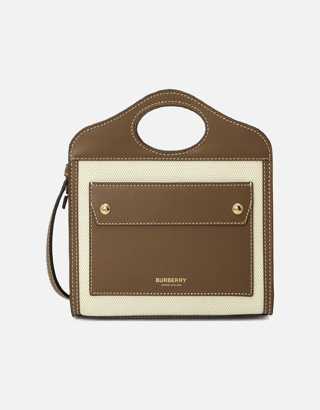 Burberry Women's Brown Micro Pocket Canvas Bag - Size: Uni