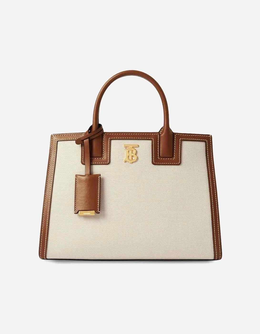 Burberry Women's Brown Mini Frances Tote Canvas Bag - Size: Uni