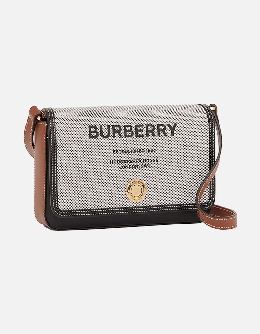 Burberry Women's Black Hampshire Horseferry Canvas Bag - Size: Uni