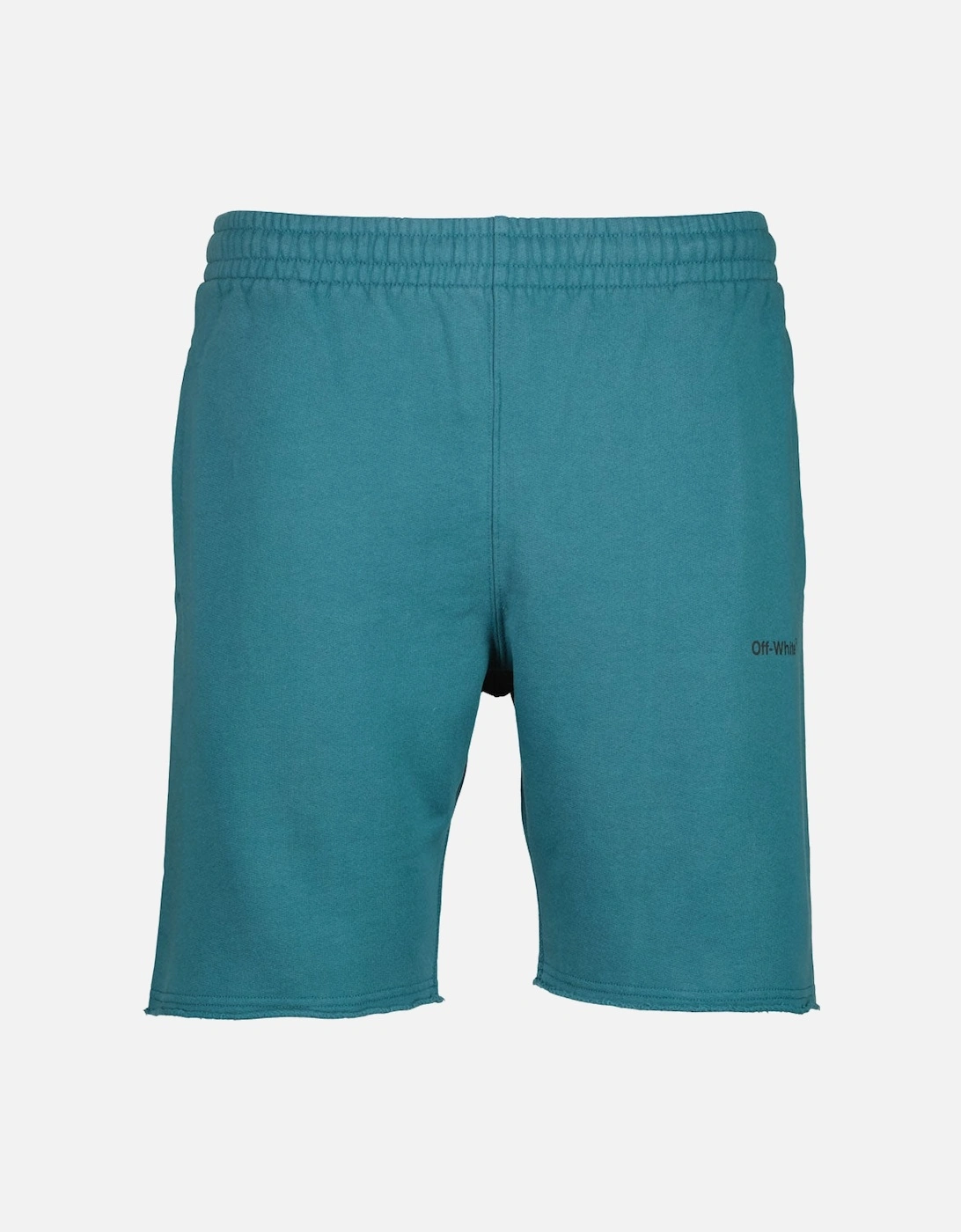 Off-White Men's Blue Diag Helvetica Sweat Bermudas - Size: 33/32/32