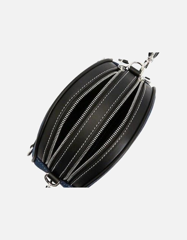 Mini Louise Round Denim Crossbody Bag