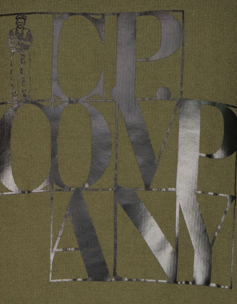 C.P. Junior Grid Logo Print Sweatshirt