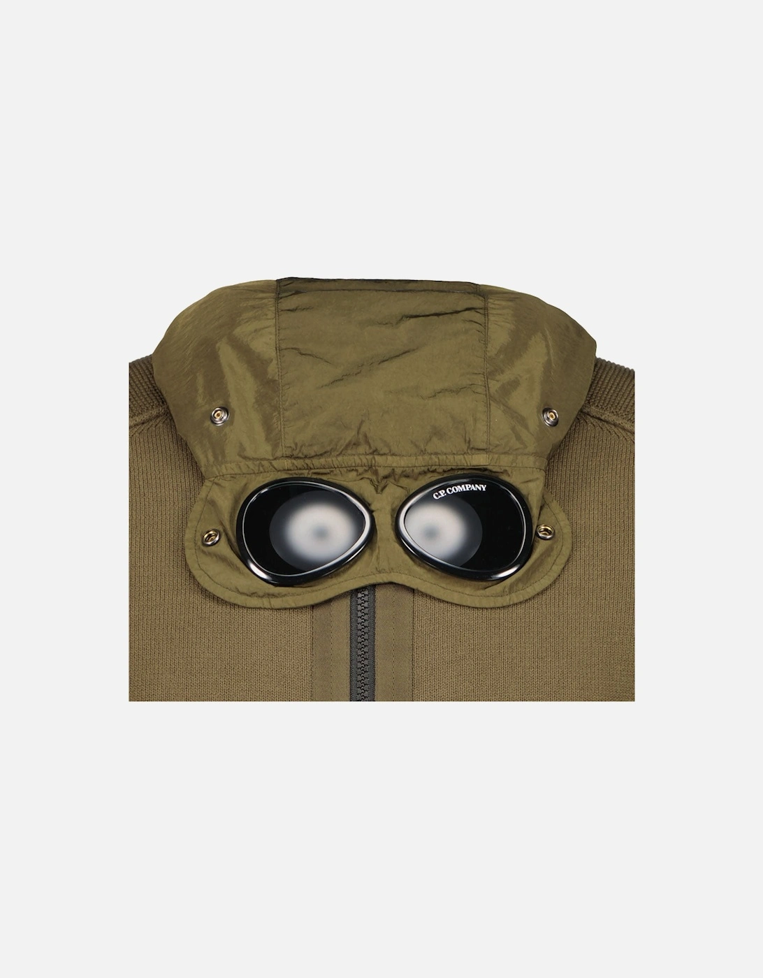 C.P. Junior Zip Up Goggle Hooded Knit