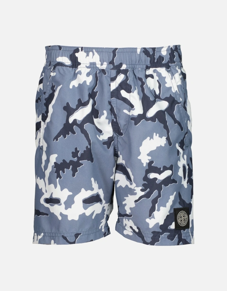 S.I. Junior Camo Logo Swim Shorts