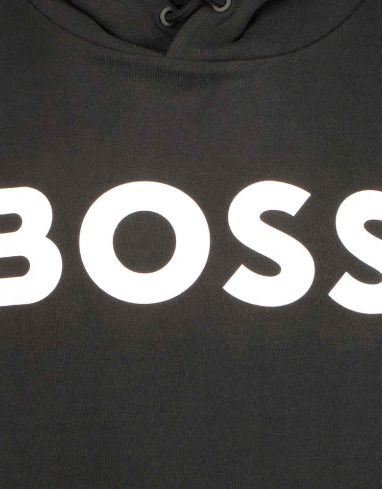 French Terry Logo Print Hoodie