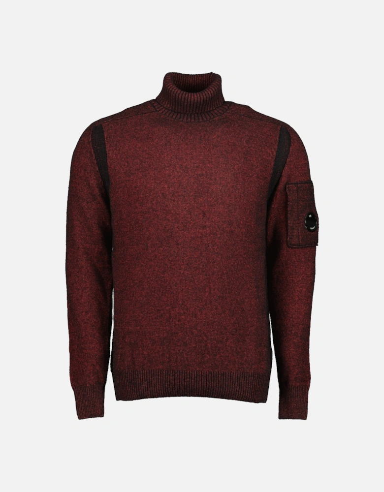 Turtle Neck Lens Fleece Knit