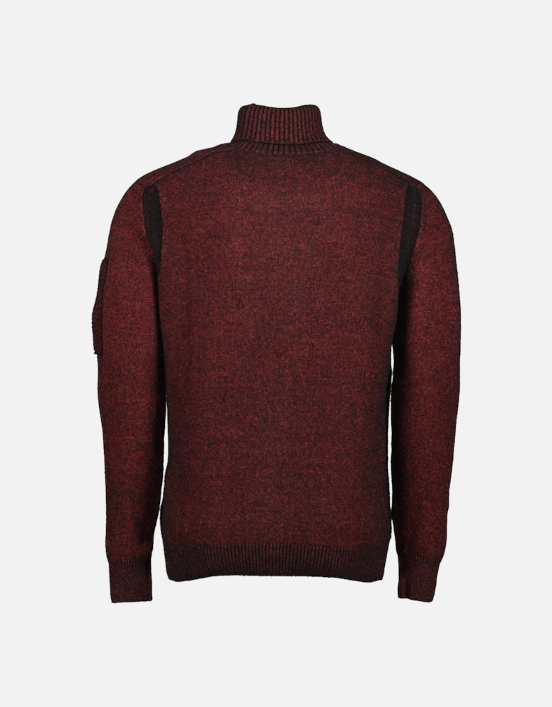 Turtle Neck Lens Fleece Knit