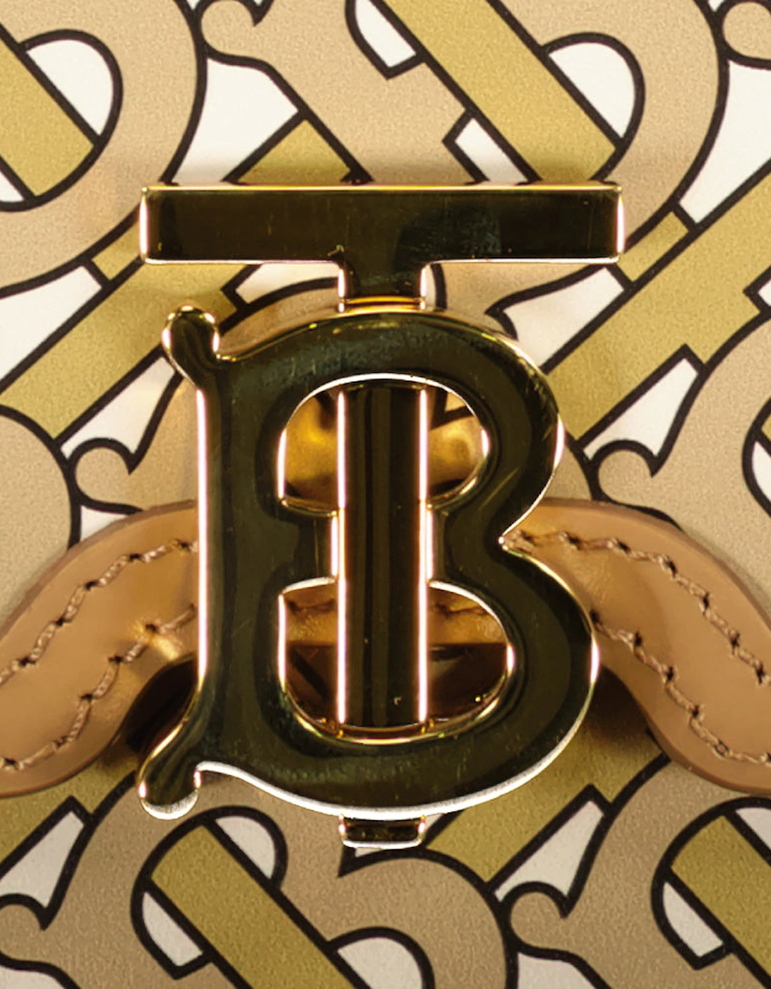 Mini TB Monogram Print Shoulder Bag