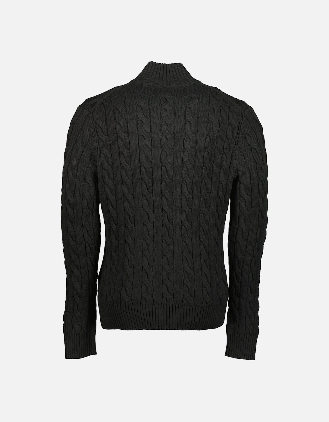 Cable-Knit Quarter Zip Jumper