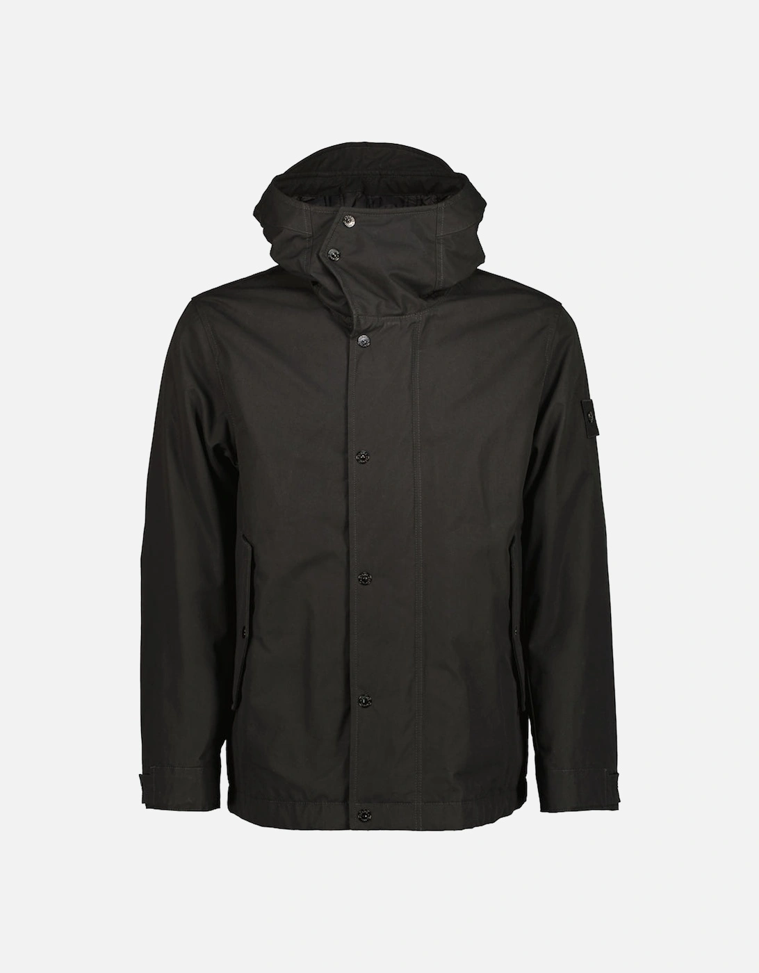 Stone Island Men's Black Weatherproof Cotton Canvas Ghost Parka - Size: 40/Regular