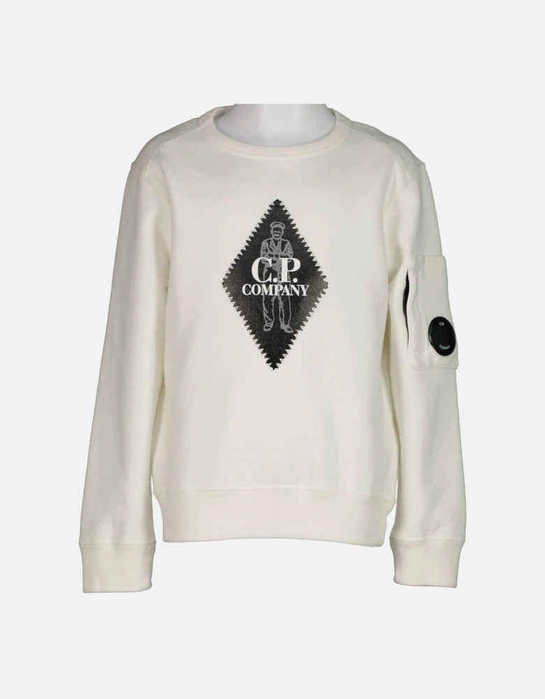 C.P. Junior Logo Print Lens Sweatshirt