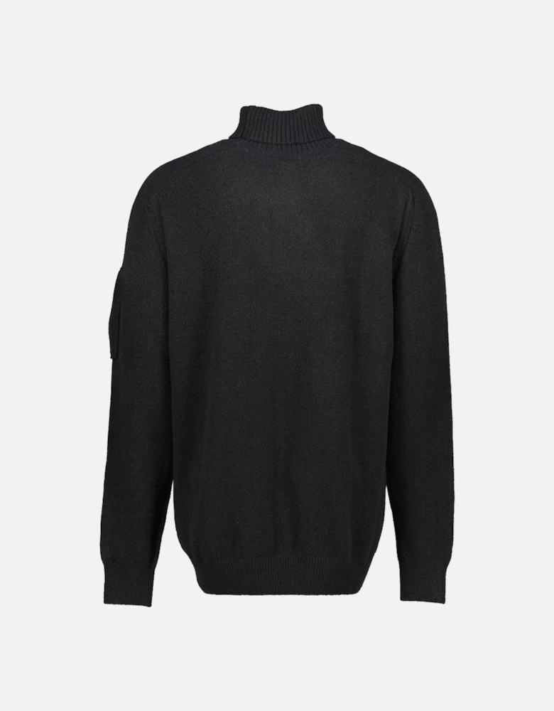 Turtle Neck Lens Fleece Knit