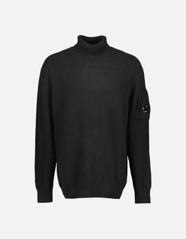 Turtle Neck Lens Fleece Knit